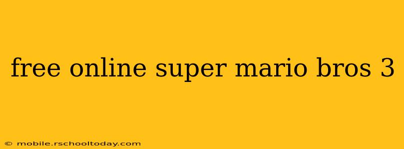 free online super mario bros 3