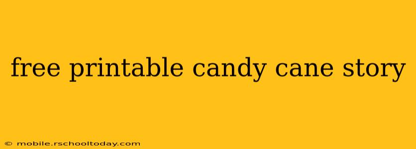 free printable candy cane story
