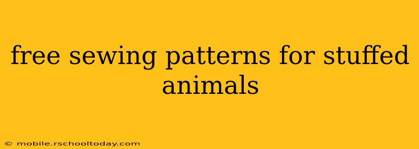 free sewing patterns for stuffed animals