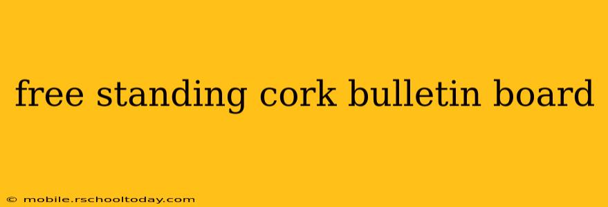 free standing cork bulletin board