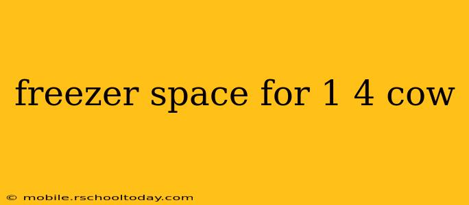 freezer space for 1 4 cow