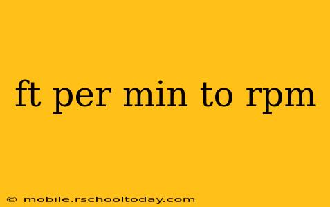 ft per min to rpm