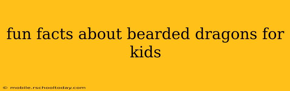 fun facts about bearded dragons for kids