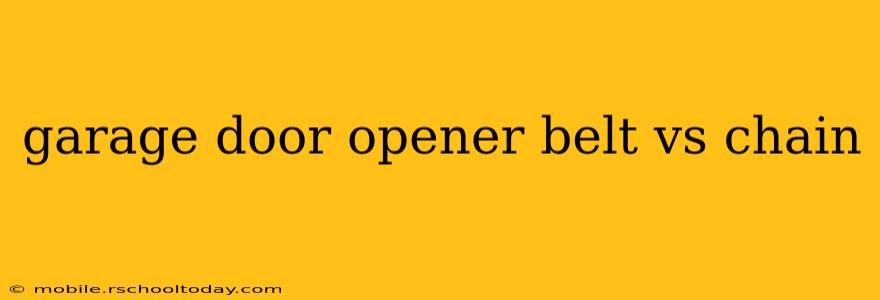 garage door opener belt vs chain