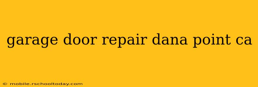 garage door repair dana point ca