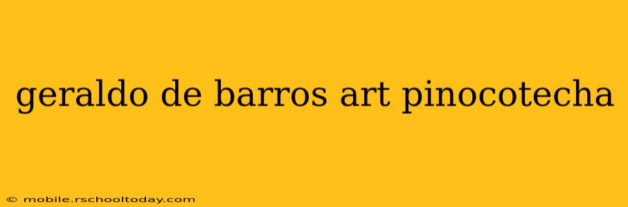 geraldo de barros art pinocotecha
