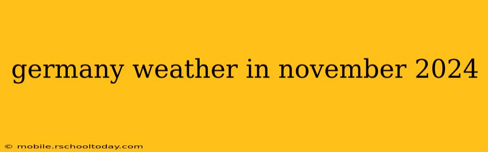 germany weather in november 2024