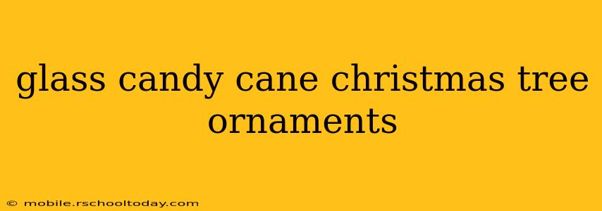 glass candy cane christmas tree ornaments