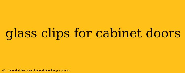 glass clips for cabinet doors