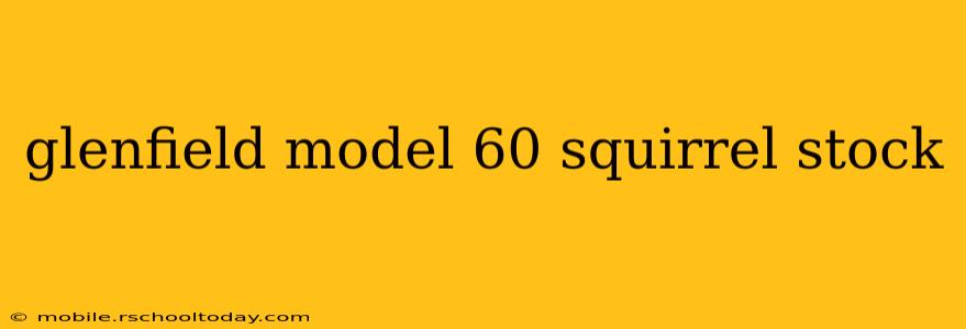 glenfield model 60 squirrel stock