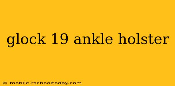 glock 19 ankle holster
