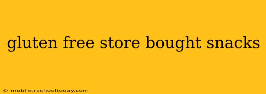 gluten free store bought snacks