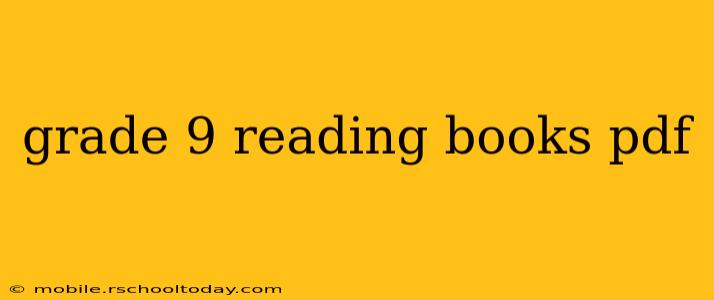 grade 9 reading books pdf