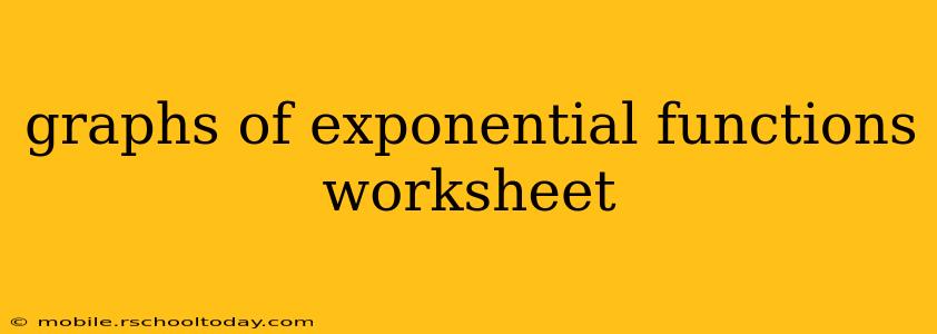 graphs of exponential functions worksheet