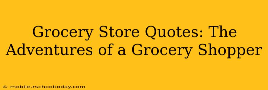 Grocery Store Quotes: The Adventures of a Grocery Shopper