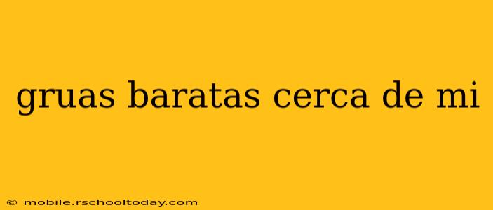 gruas baratas cerca de mi