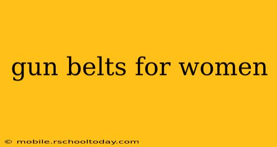 gun belts for women