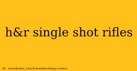 h&r single shot rifles