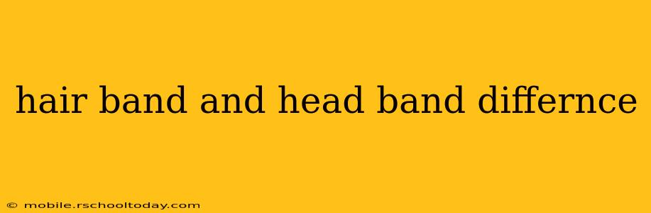 hair band and head band differnce