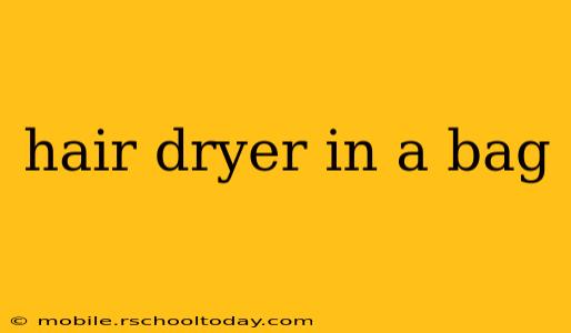 hair dryer in a bag
