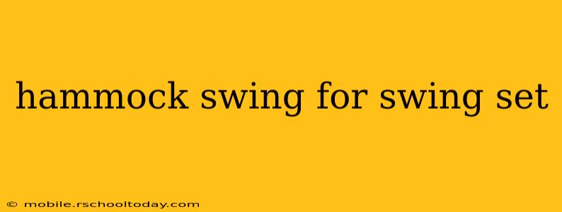 hammock swing for swing set