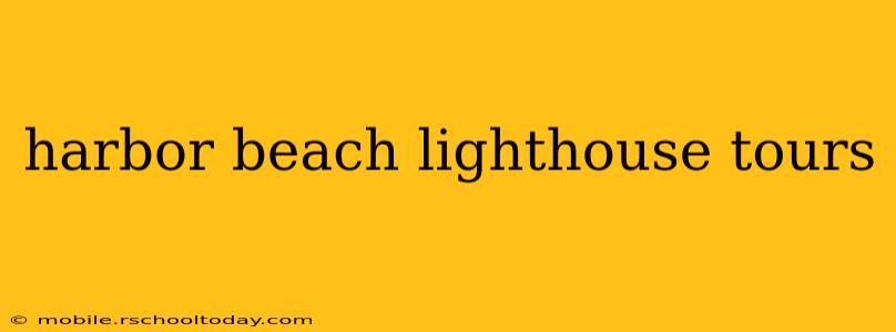 harbor beach lighthouse tours