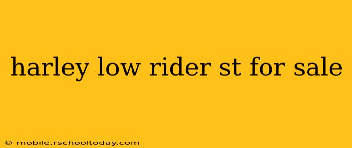harley low rider st for sale