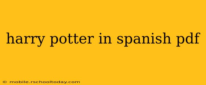 harry potter in spanish pdf