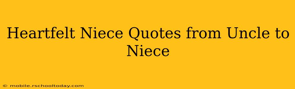 Heartfelt Niece Quotes from Uncle to Niece