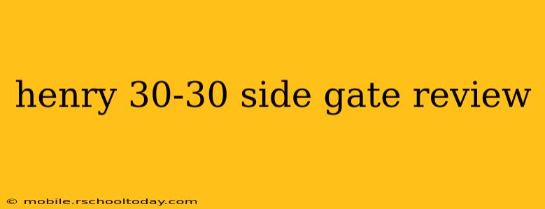 henry 30-30 side gate review
