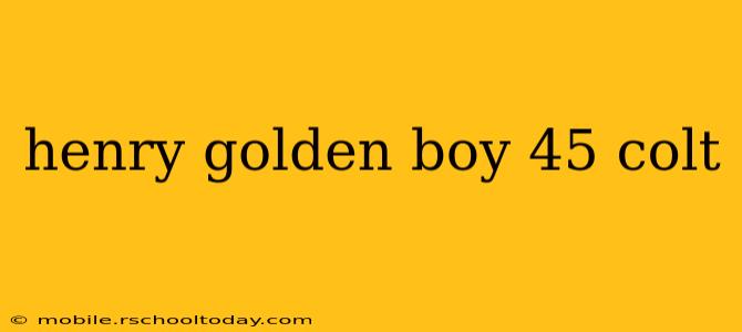 henry golden boy 45 colt