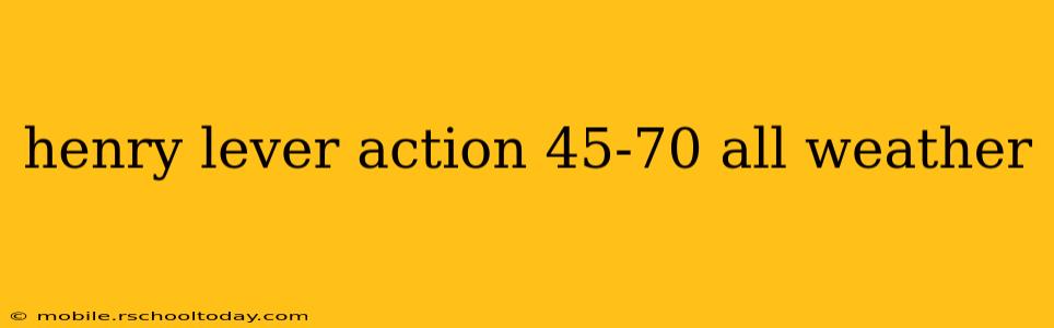 henry lever action 45-70 all weather