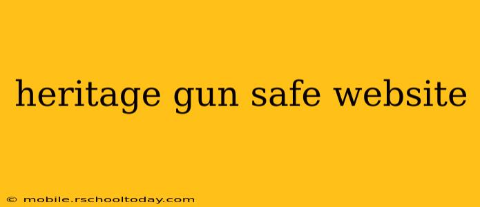heritage gun safe website