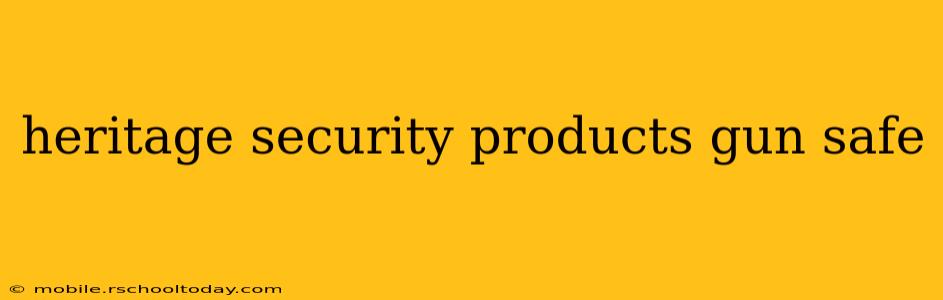 heritage security products gun safe