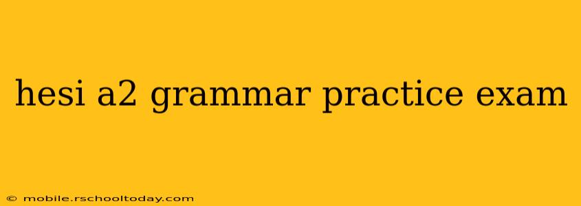 hesi a2 grammar practice exam