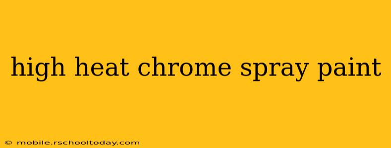 high heat chrome spray paint