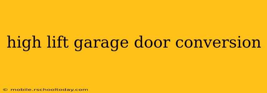 high lift garage door conversion