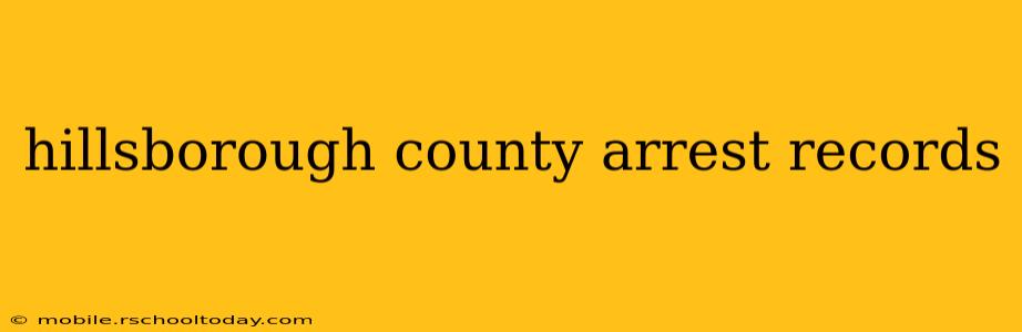 hillsborough county arrest records
