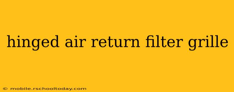 hinged air return filter grille