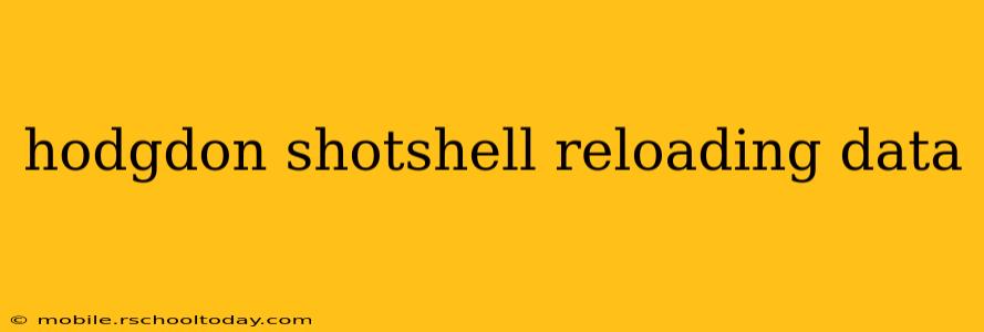 hodgdon shotshell reloading data