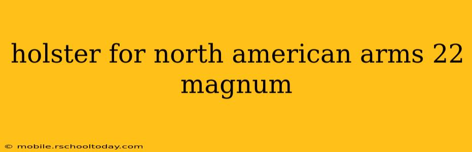 holster for north american arms 22 magnum