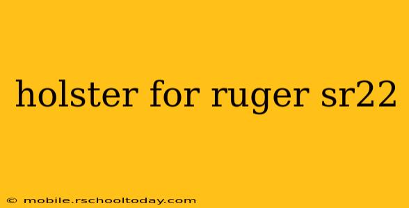 holster for ruger sr22
