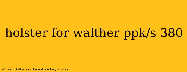 holster for walther ppk/s 380