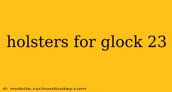 holsters for glock 23