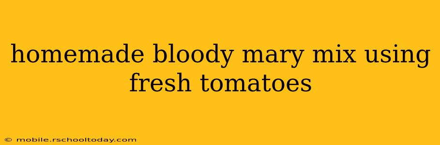 homemade bloody mary mix using fresh tomatoes