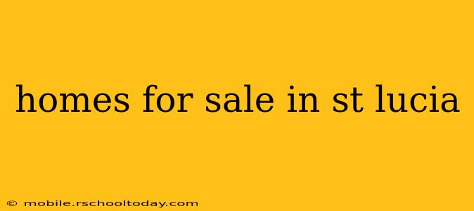 homes for sale in st lucia