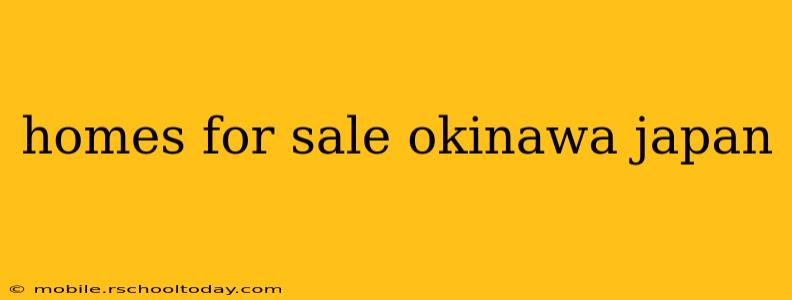 homes for sale okinawa japan