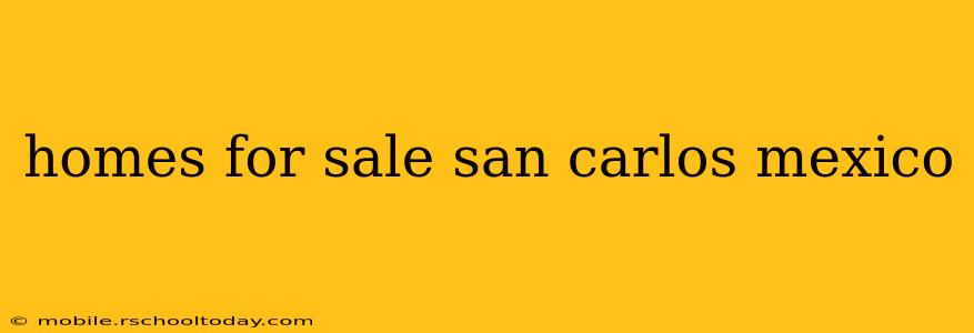 homes for sale san carlos mexico