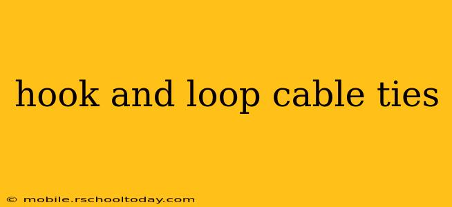 hook and loop cable ties