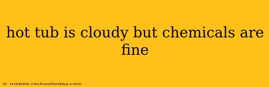 hot tub is cloudy but chemicals are fine